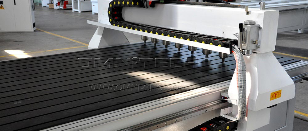 backside of 8 spindle cnc r - Multi-Head CNC Router | MH Series